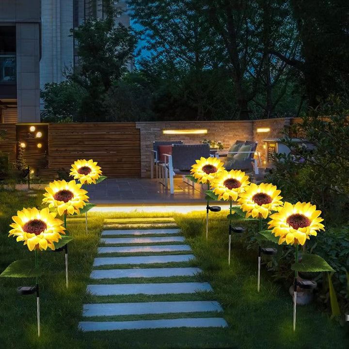 Contemporary Creative Artificial Flower LED Solar Waterproof Lawn Insert Light For Outdoor Patio | Stornfield