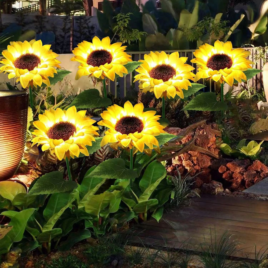 Contemporary Creative Artificial Flower LED Solar Waterproof Lawn Insert Light For Outdoor Patio | Stornfield
