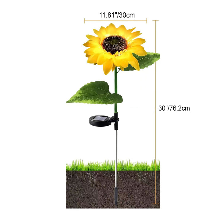 Contemporary Creative Artificial Flower LED Solar Waterproof Lawn Insert Light For Outdoor Patio | Stornfield