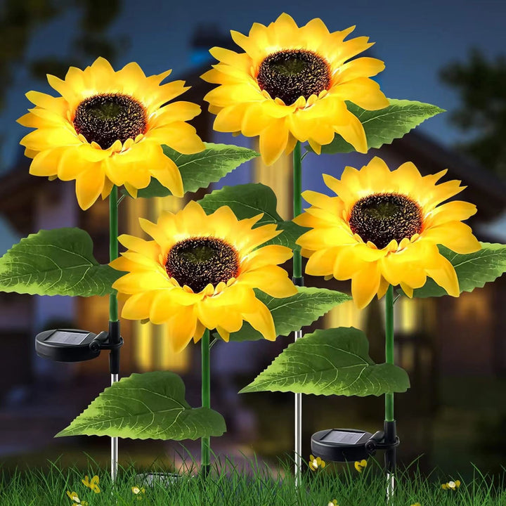 Contemporary Creative Artificial Flower LED Solar Waterproof Lawn Insert Light For Outdoor Patio | Stornfield