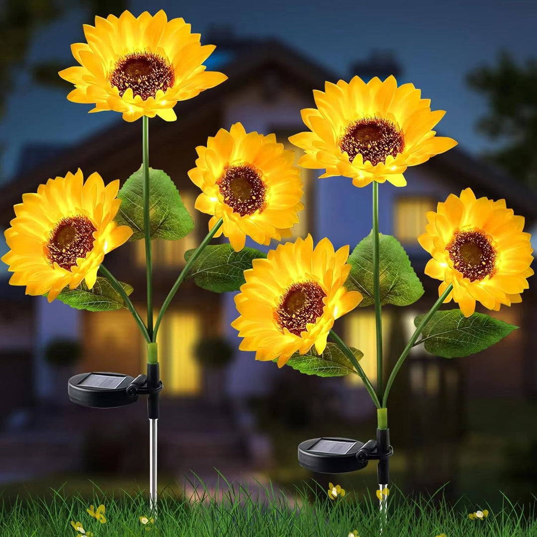 Contemporary Creative Artificial Flower LED Solar Waterproof Lawn Insert Light For Outdoor Patio | Stornfield