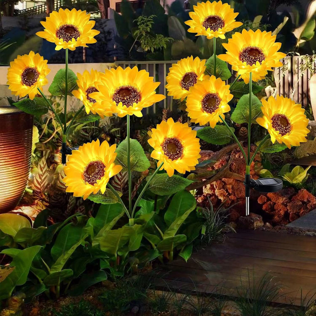 Contemporary Creative Artificial Flower LED Solar Waterproof Lawn Insert Light For Outdoor Patio | Stornfield