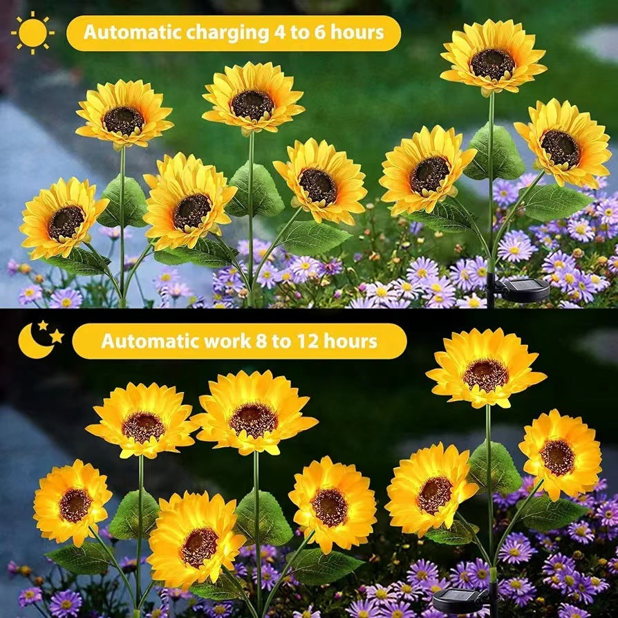 Contemporary Creative Artificial Flower LED Solar Waterproof Lawn Insert Light For Outdoor Patio | Stornfield