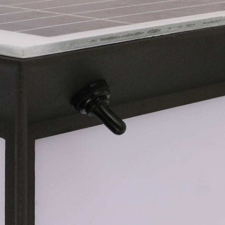 Modern Minimalist Solar Waterproof Square-Shaped Aluminum Acrylic LED Outdoor Post Light For Garden | Stornfield
