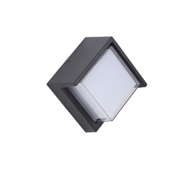 Modern Minimalist Waterproof Round Square Plastic Acrylic LED Wall Sconce Lamp For Garden | Stornfield