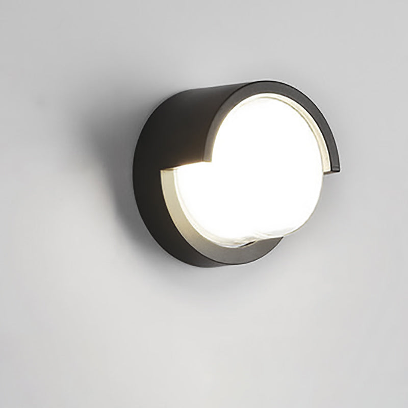 Modern Minimalist Waterproof Round Square Plastic Acrylic LED Wall Sconce Lamp For Garden | Stornfield