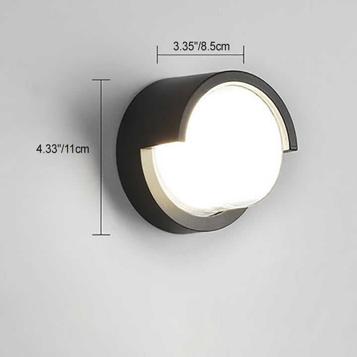 Modern Minimalist Waterproof Round Square Plastic Acrylic LED Wall Sconce Lamp For Garden | Stornfield