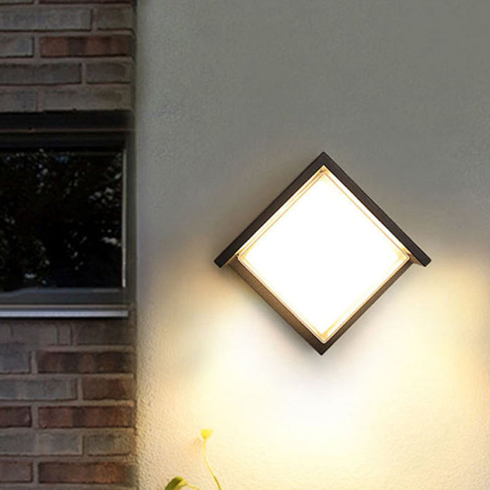 Modern Minimalist Waterproof Round Square Plastic Acrylic LED Wall Sconce Lamp For Garden | Stornfield