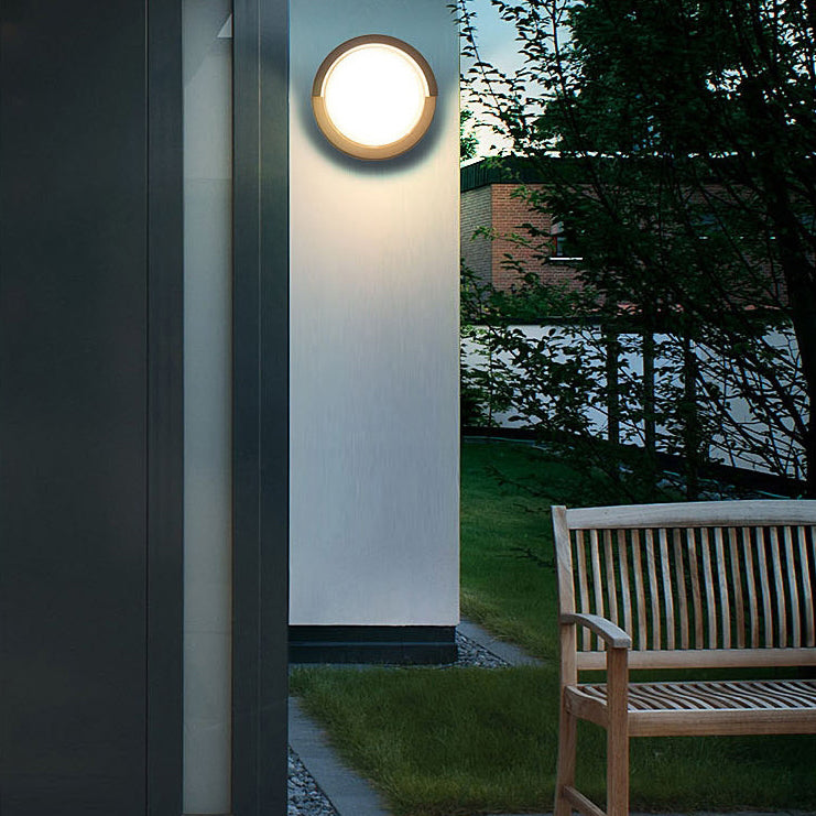 Modern Minimalist Waterproof Round Square Plastic Acrylic LED Wall Sconce Lamp For Garden | Stornfield