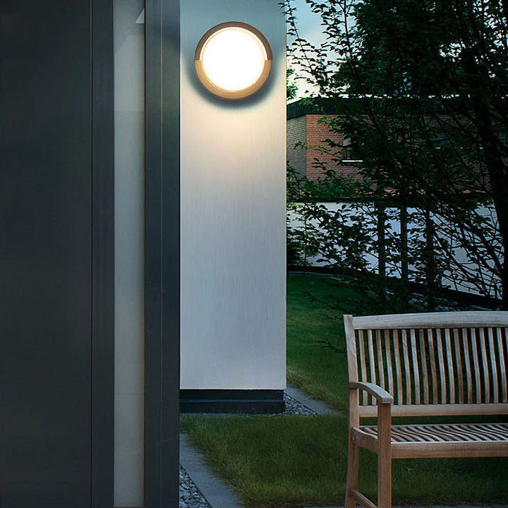 Modern Minimalist Waterproof Round Square Plastic Acrylic LED Wall Sconce Lamp For Garden | Stornfield