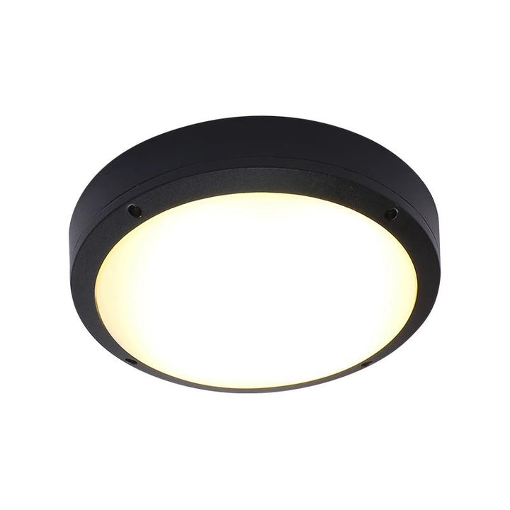 Modern Minimalist Waterproof Round Aluminum Acrylic LED Outdoor Flush Mount Ceiling Light For Garden | Stornfield
