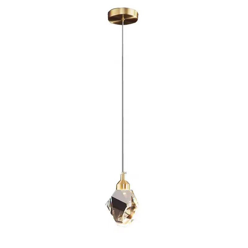 Stornfield | Lustre en cristal de cube diamant de luxe avec LED en fer pour chambre