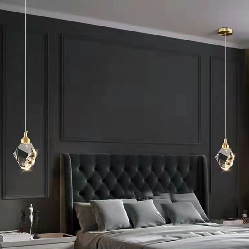 Stornfield | Lustre en cristal de cube diamant de luxe avec LED en fer pour chambre