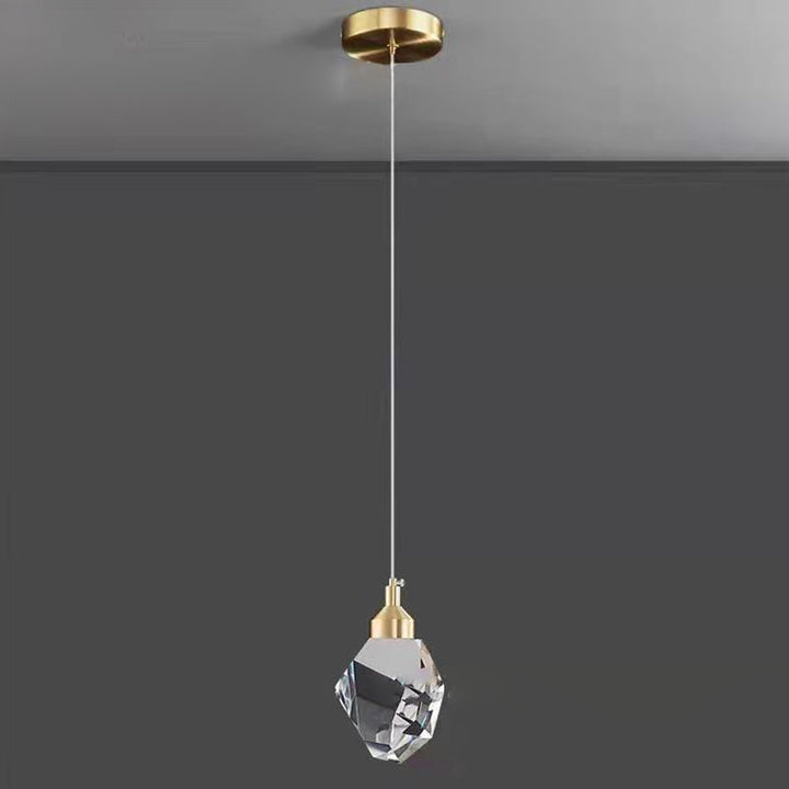 Stornfield | Lustre en cristal de cube diamant de luxe avec LED en fer pour chambre