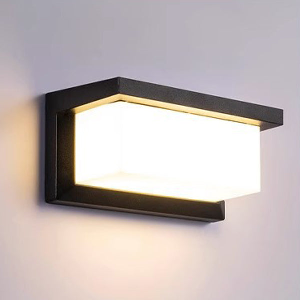 Modern Minimalist Rectangular Waterproof Aluminum LED Wall Sconce Lamp For Outdoor Patio | Stornfield