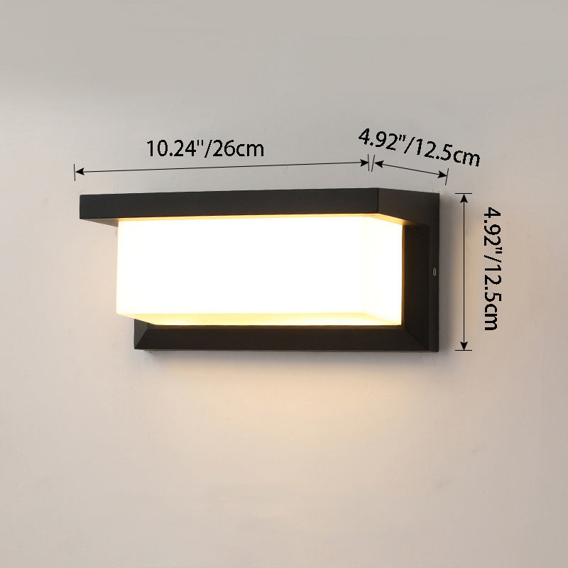 Modern Minimalist Rectangular Waterproof Aluminum LED Wall Sconce Lamp For Outdoor Patio | Stornfield