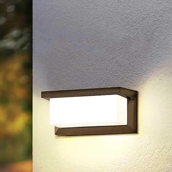 Modern Minimalist Rectangular Waterproof Aluminum LED Wall Sconce Lamp For Outdoor Patio | Stornfield