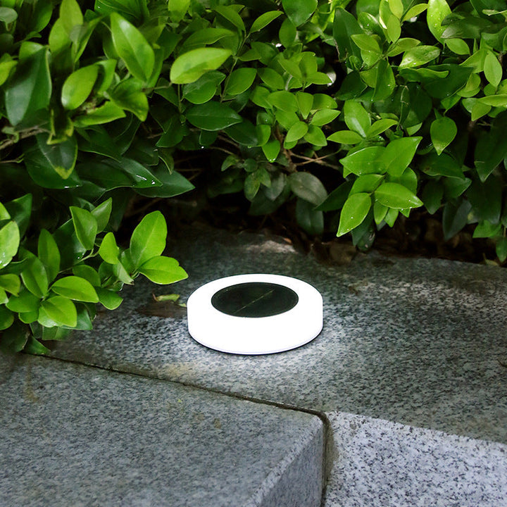 Modern Minimalist Solar Waterproof Round Cylinder Plastic ABS LED Ground Plug Landscape Light For Garden | Stornfield