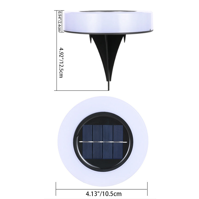 Modern Minimalist Solar Waterproof Round Cylinder Plastic ABS LED Ground Plug Landscape Light For Garden | Stornfield