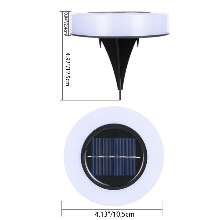 Modern Minimalist Solar Waterproof Round Cylinder Plastic ABS LED Ground Plug Landscape Light For Garden | Stornfield