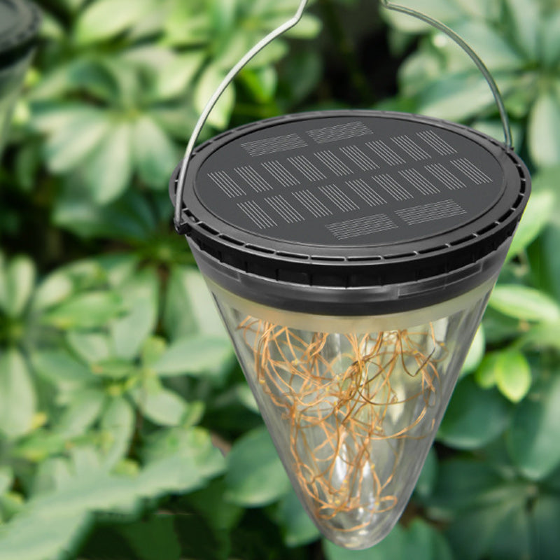 Modern Minimalist Solar Waterproof Cone Filigree PC ABS LED Pendant Light For Garden | Stornfield
