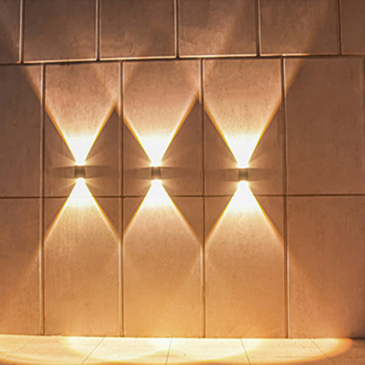 Modern Minimalist Solar Waterproof Trapezoidal Rectangle ABS PVC LED Outdoor Wall Sconce Lamp For Garden | Stornfield