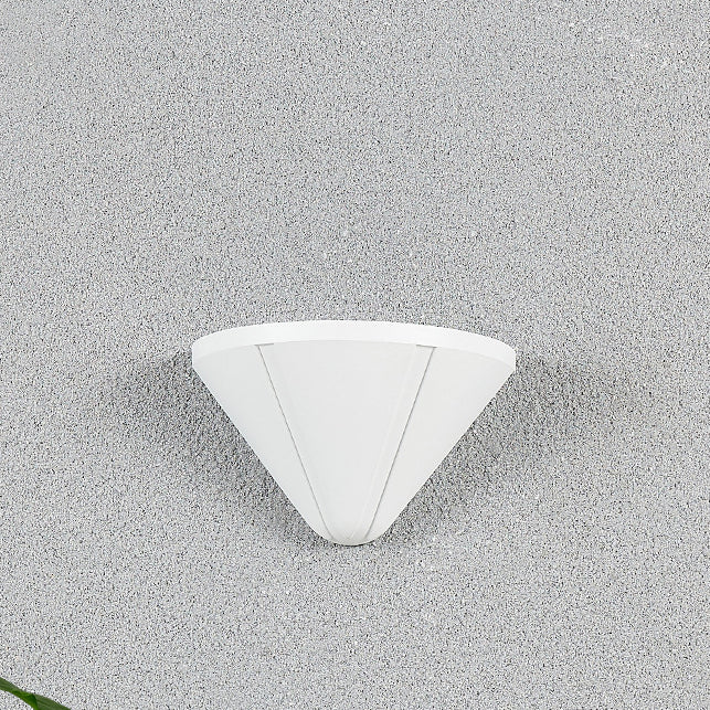 Modern Minimalist Waterproof Triangle Semicircle Die-Cast Aluminum PC LED Wall Sconce Lamp For Outdoor Patio | Stornfield