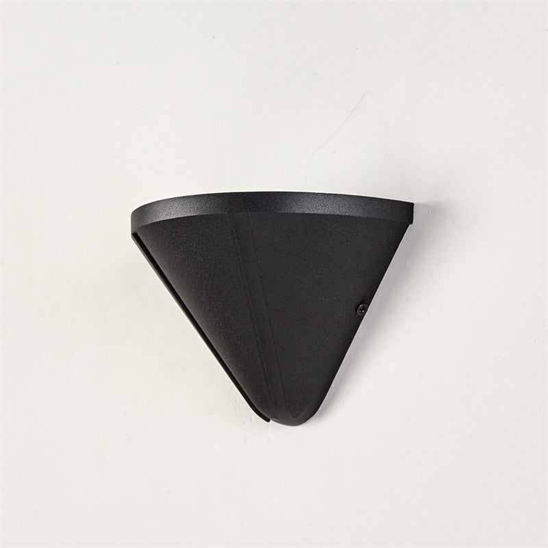 Modern Minimalist Waterproof Triangle Semicircle Die-Cast Aluminum PC LED Wall Sconce Lamp For Outdoor Patio | Stornfield