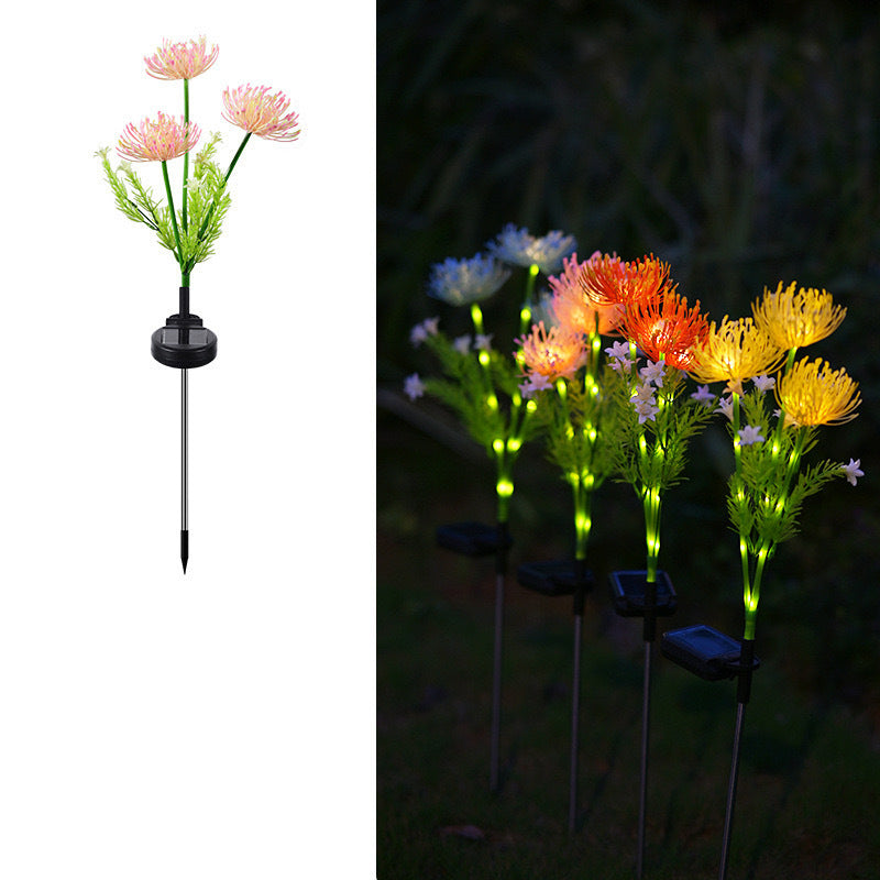 Modern Minimalist Solar Waterproof Simulation Petals Blade ABS Stainless Steel LED Ground Plug Landscape Lamp For Garden | Stornfield