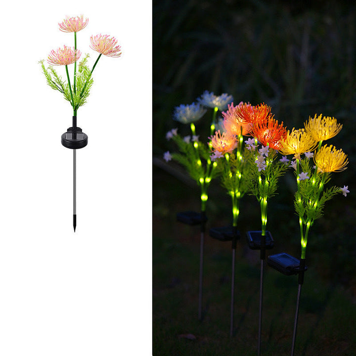 Modern Minimalist Solar Waterproof Simulation Petals Blade ABS Stainless Steel LED Ground Plug Landscape Lamp For Garden | Stornfield