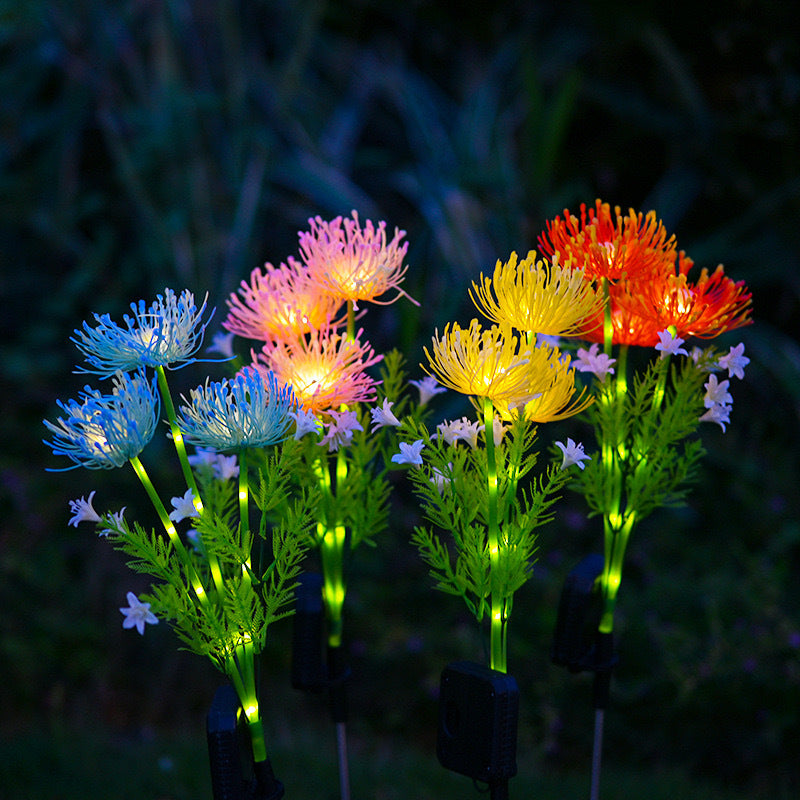 Modern Minimalist Solar Waterproof Simulation Petals Blade ABS Stainless Steel LED Ground Plug Landscape Lamp For Garden | Stornfield