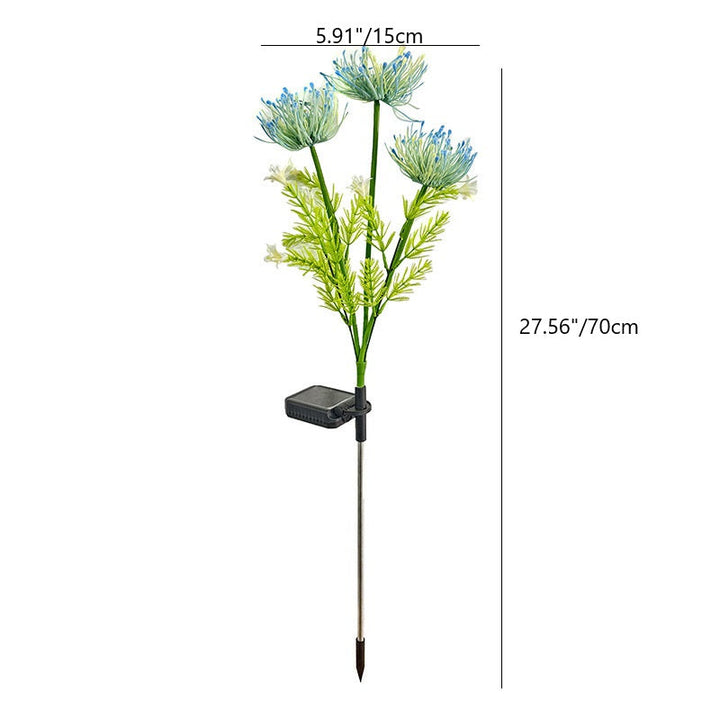 Modern Minimalist Solar Waterproof Simulation Petals Blade ABS Stainless Steel LED Ground Plug Landscape Lamp For Garden | Stornfield