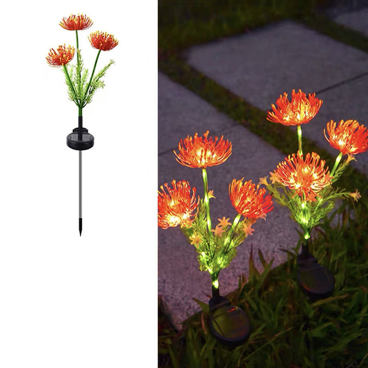Modern Minimalist Solar Waterproof Simulation Petals Blade ABS Stainless Steel LED Ground Plug Landscape Lamp For Garden | Stornfield