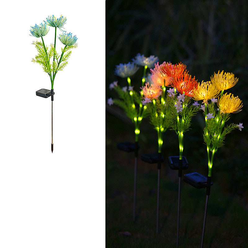 Modern Minimalist Solar Waterproof Simulation Petals Blade ABS Stainless Steel LED Ground Plug Landscape Lamp For Garden | Stornfield