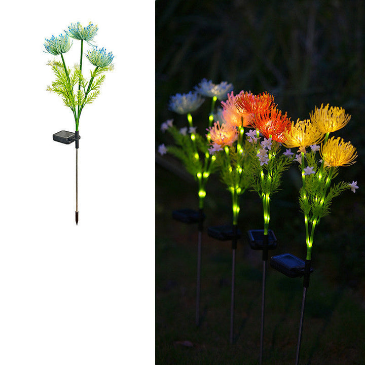 Modern Minimalist Solar Waterproof Simulation Petals Blade ABS Stainless Steel LED Ground Plug Landscape Lamp For Garden | Stornfield