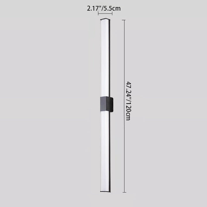 Modern Minimalist Waterproof Rectangle Long Aluminum PC Outdoor Wall Sconce Lamp For Garden | Stornfield