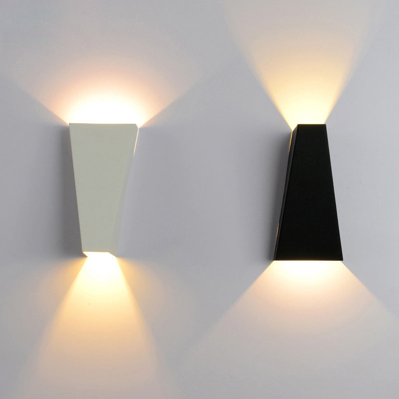 Modern Minimalist Waterproof Trapezoidal Aluminum Die-Cast LED Outdoor Wall Sconce Lamp For Outdoor Patio | Stornfield