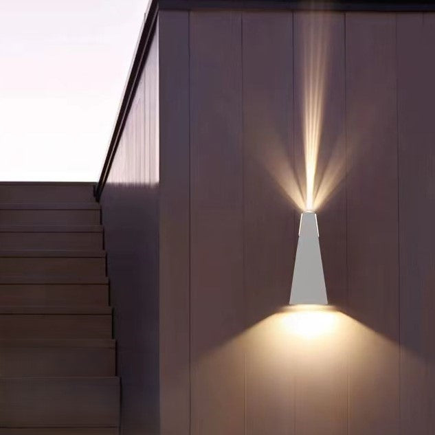 Modern Minimalist Waterproof Trapezoidal Aluminum Die-Cast LED Outdoor Wall Sconce Lamp For Outdoor Patio | Stornfield