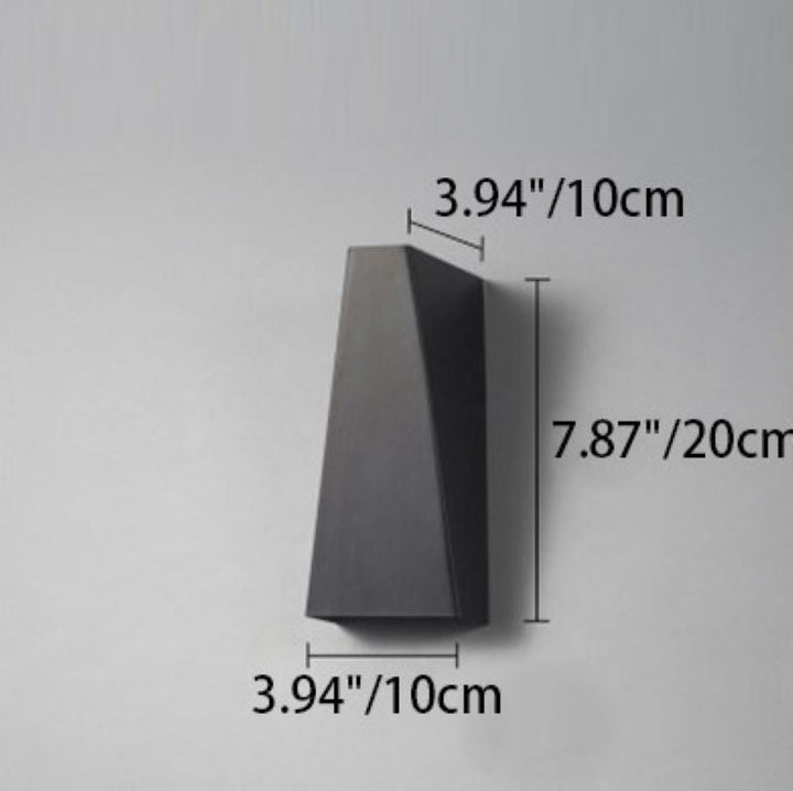 Modern Minimalist Waterproof Trapezoidal Aluminum Die-Cast LED Outdoor Wall Sconce Lamp For Outdoor Patio | Stornfield