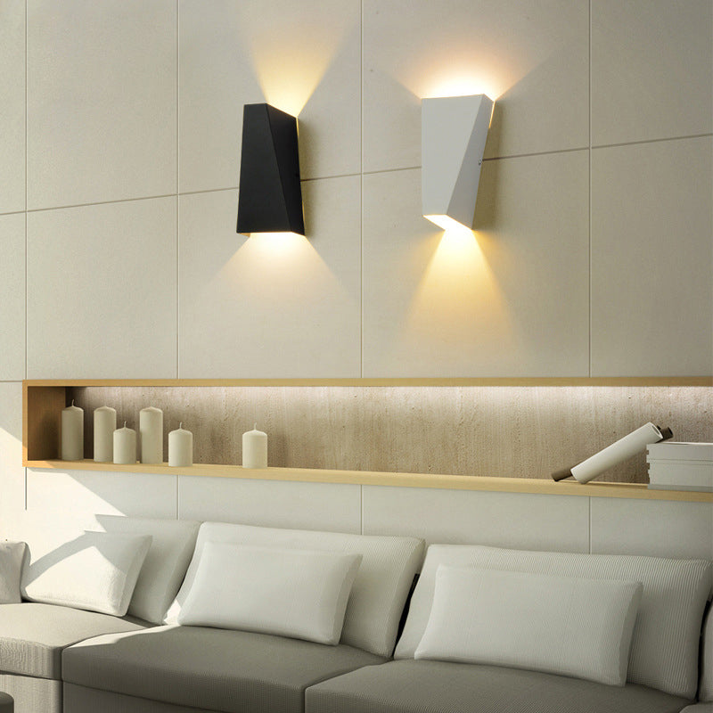 Modern Minimalist Waterproof Trapezoidal Aluminum Die-Cast LED Outdoor Wall Sconce Lamp For Outdoor Patio | Stornfield