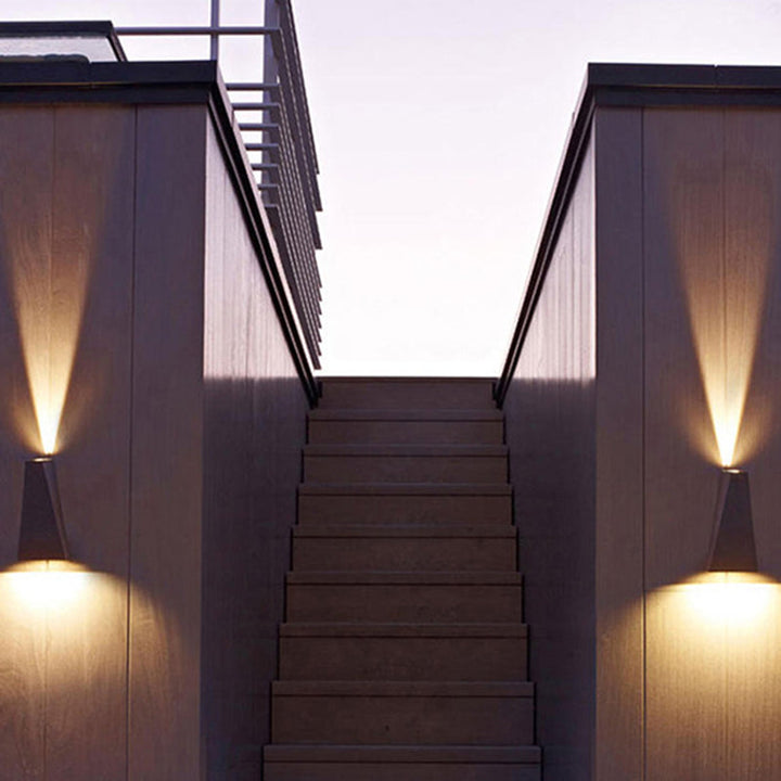 Modern Minimalist Waterproof Trapezoidal Aluminum Die-Cast LED Outdoor Wall Sconce Lamp For Outdoor Patio | Stornfield