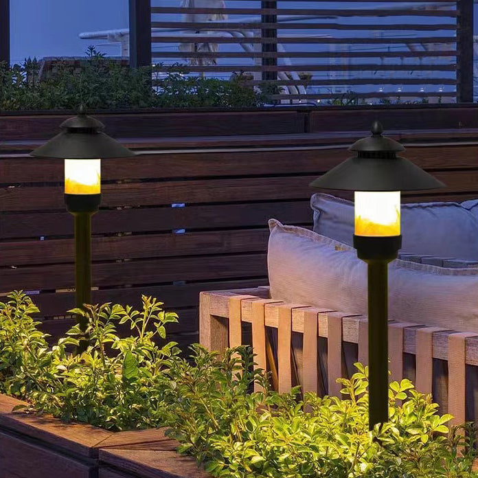 Traditional European Waterproof Half Round Cylinder Aluminum Dolomite 1-Light Outdoor Landscape Lamp For Garden | Stornfield