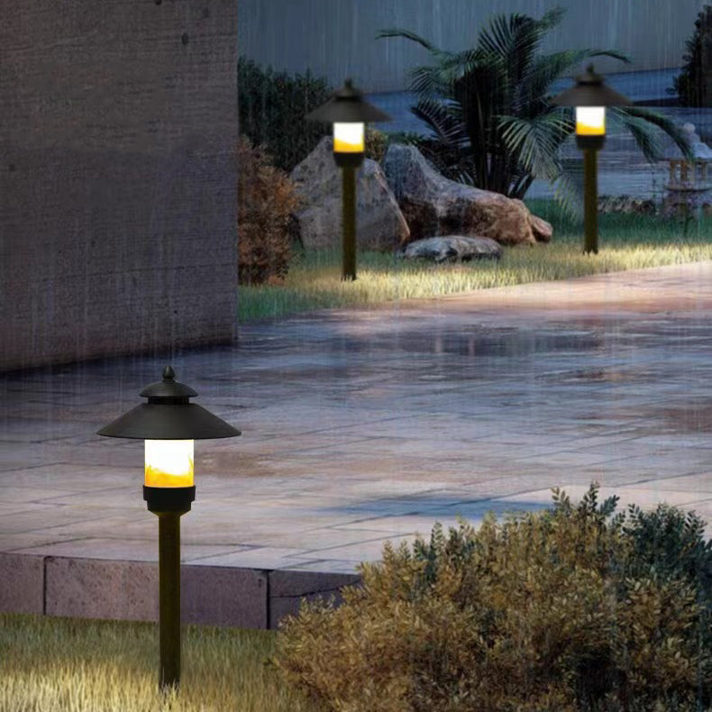 Traditional European Waterproof Half Round Cylinder Aluminum Dolomite 1-Light Outdoor Landscape Lamp For Garden | Stornfield