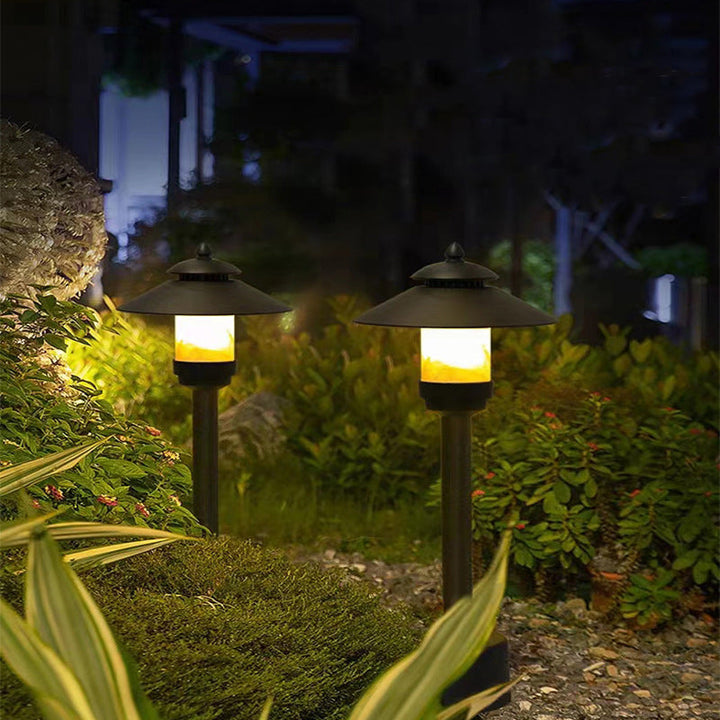 Traditional European Waterproof Half Round Cylinder Aluminum Dolomite 1-Light Outdoor Landscape Lamp For Garden | Stornfield