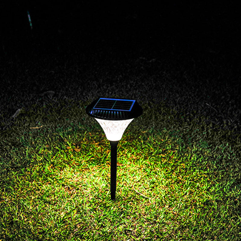 Modern Minimalist Solar Waterproof Diamond Round ABS PC LED Outdoor Light For Outdoor Patio | Stornfield