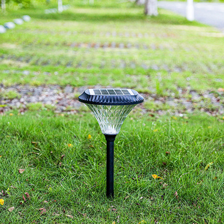 Modern Minimalist Solar Waterproof Diamond Round ABS PC LED Outdoor Light For Outdoor Patio | Stornfield