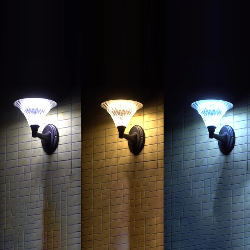 Modern Minimalist Solar Waterproof Diamond Round ABS PC LED Outdoor Light For Outdoor Patio | Stornfield