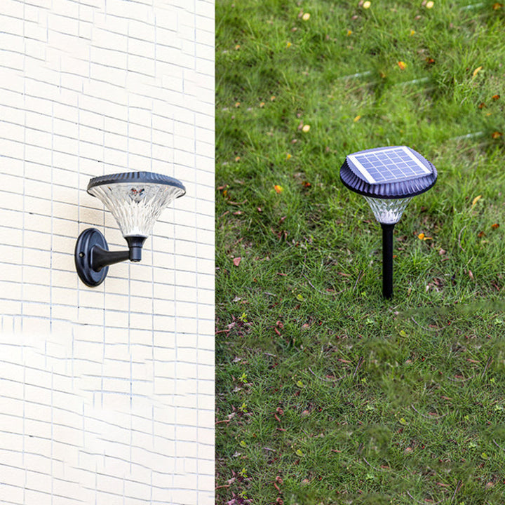 Modern Minimalist Solar Waterproof Diamond Round ABS PC LED Outdoor Light For Outdoor Patio | Stornfield