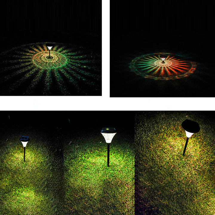 Modern Minimalist Solar Waterproof Diamond Round ABS PC LED Outdoor Light For Outdoor Patio | Stornfield