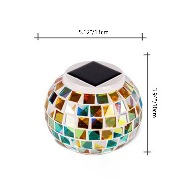 Contemporary Creative Solar Waterproof Sphere Square Plastic Glass LED Outdoor Landscape For Outdoor Patio | Stornfield